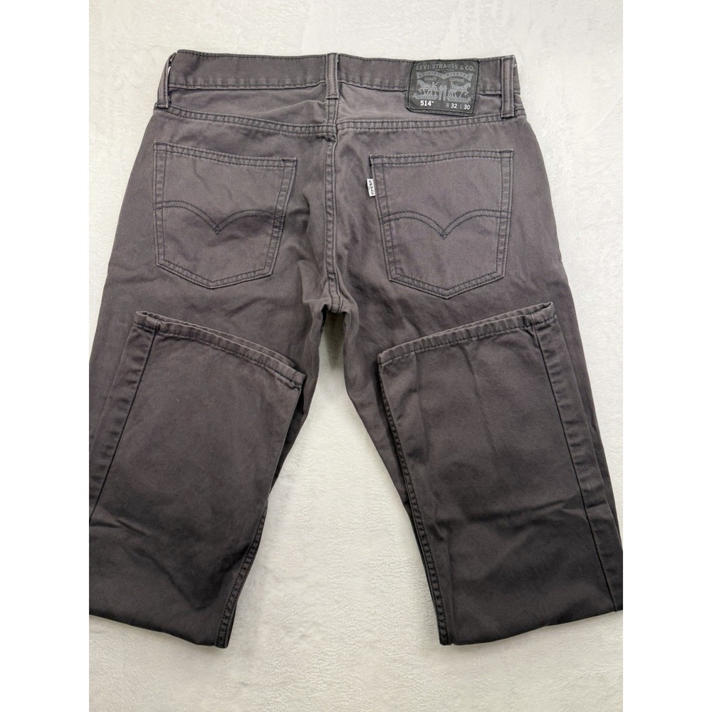 Levi's 514 Straight Fit Jeans Mens 32x30 Gray Denim Pants